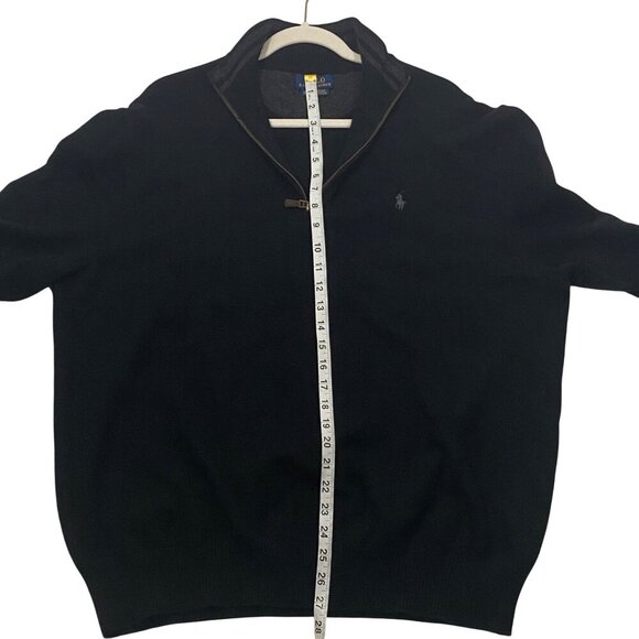 Polo Ralph Lauren Men's Merino Wool cashmere Quarter-Zip Sweater neutral XXL - Picture 8 of 9